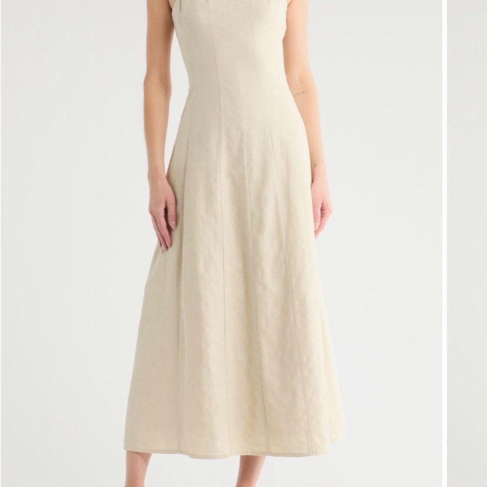 rag & bone Cream linen Midi Dress